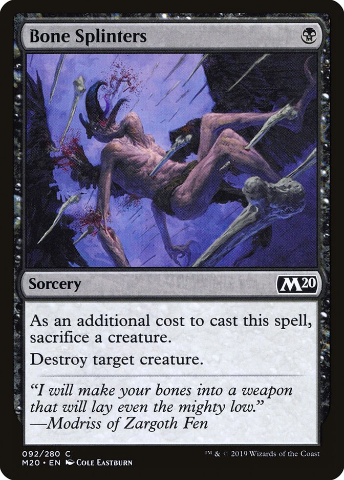 Bone Splinters [Core Set 2020] | Jomio and Rueliete's Cards and Comics