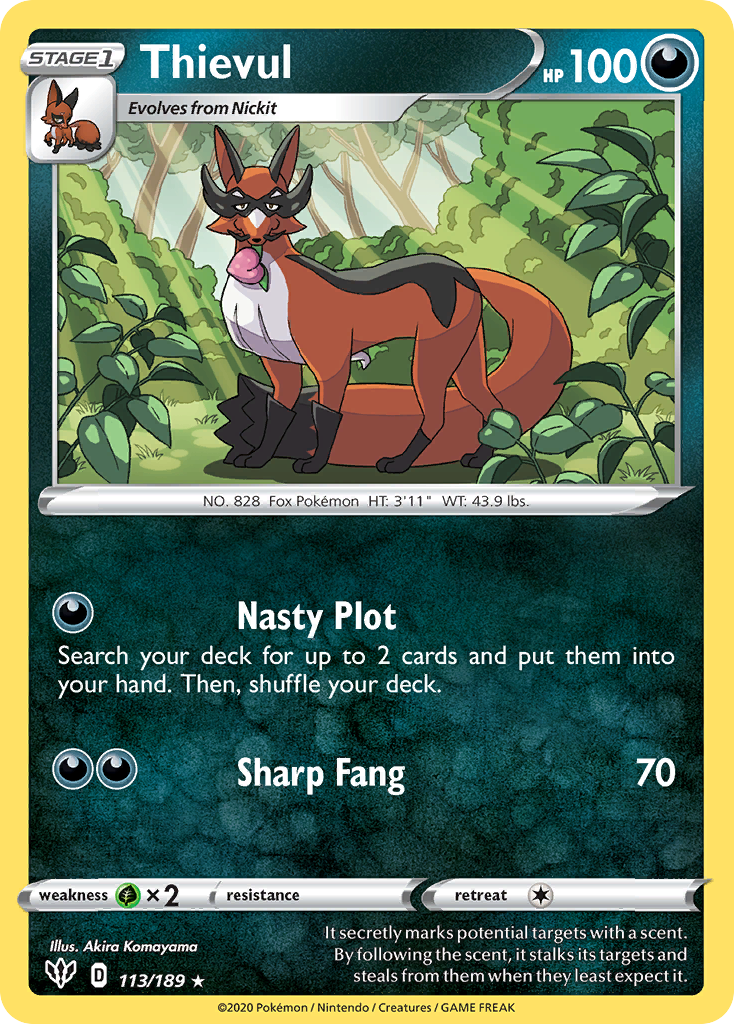 Thievul (113/189) [Sword & Shield: Darkness Ablaze] | Jomio and Rueliete's Cards and Comics
