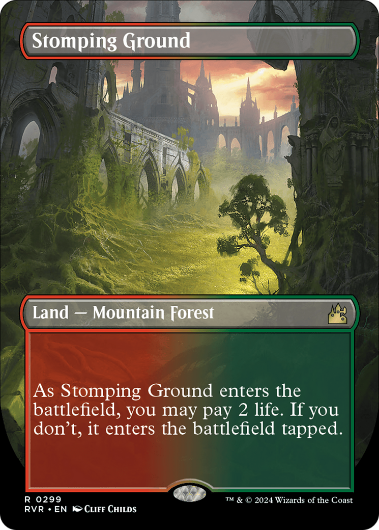 Stomping Ground (Borderless) [Ravnica Remastered] | Jomio and Rueliete's Cards and Comics