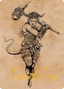 Karlach, Fury of Avernus Art Card (54) (Gold-Stamped Signature) [Commander Legends: Battle for Baldur's Gate Art Series] | Jomio and Rueliete's Cards and Comics