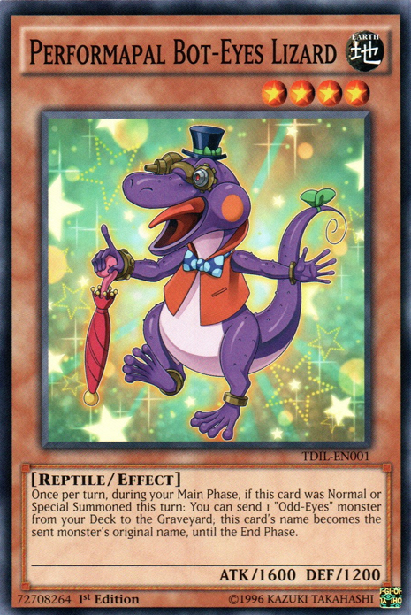 Performapal Bot-Eyes Lizard [TDIL-EN001] Common | Jomio and Rueliete's Cards and Comics