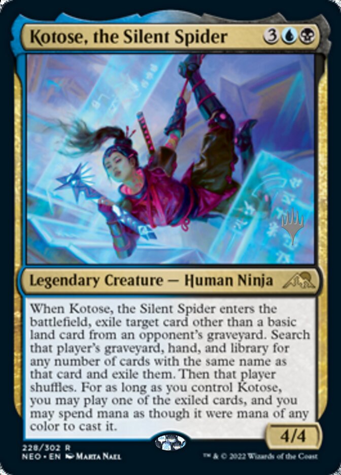 Kotose, the Silent Spider (Promo Pack) [Kamigawa: Neon Dynasty Promos] | Jomio and Rueliete's Cards and Comics