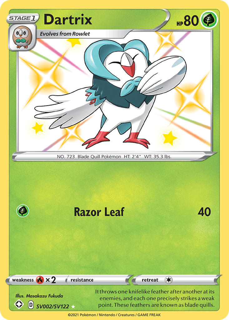 Dartrix (SV002/SV122) [Sword & Shield: Shining Fates] | Jomio and Rueliete's Cards and Comics