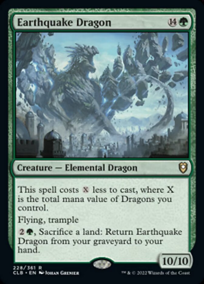 Earthquake Dragon [Commander Legends: Battle for Baldur's Gate] | Jomio and Rueliete's Cards and Comics