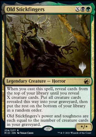 Old Stickfingers (Promo Pack) [Innistrad: Midnight Hunt Promos] | Jomio and Rueliete's Cards and Comics