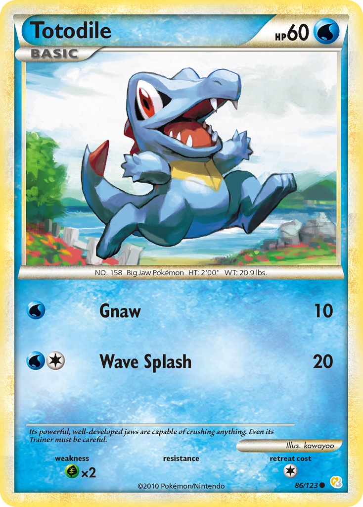Totodile (86/123) [HeartGold & SoulSilver: Base Set] | Jomio and Rueliete's Cards and Comics