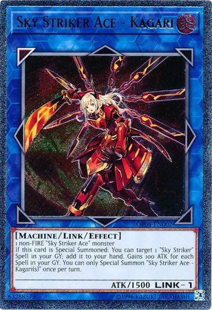 Sky Striker Ace - Kagari [OP08-EN002] Ultimate Rare | Jomio and Rueliete's Cards and Comics