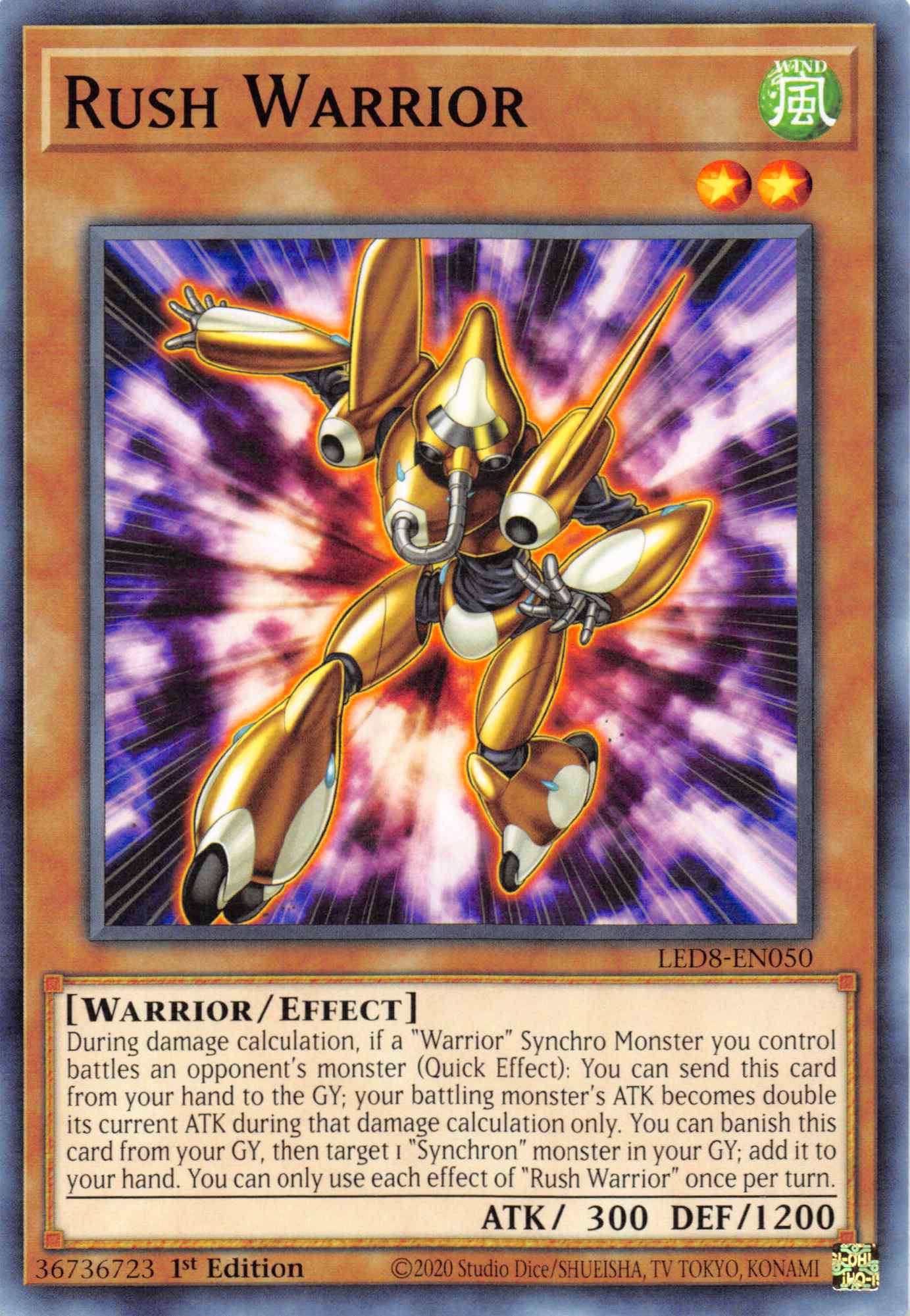 Rush Warrior [LED8-EN050] Common | Jomio and Rueliete's Cards and Comics