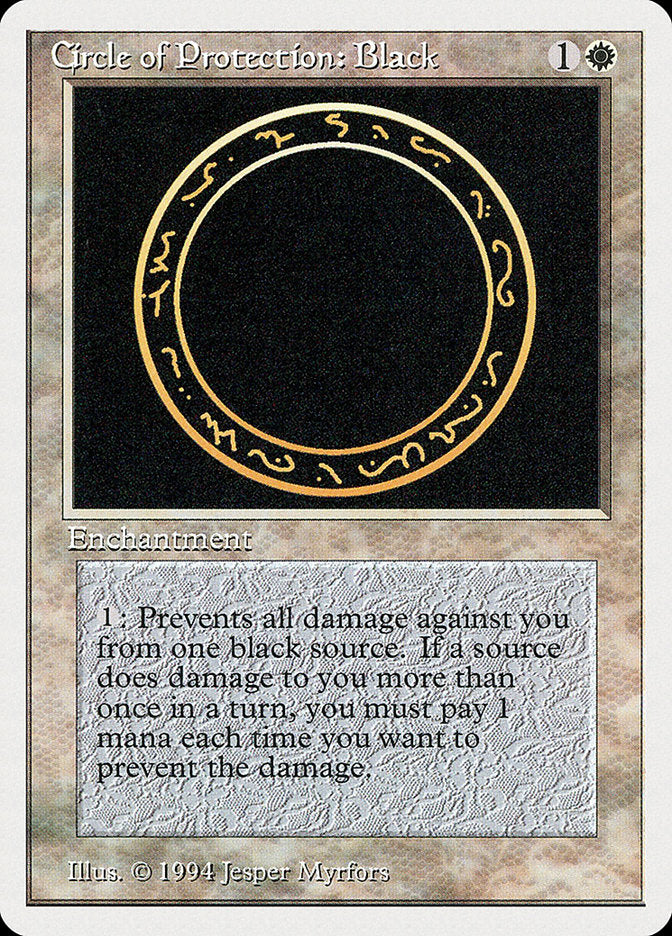 Circle of Protection: Black [Summer Magic / Edgar] | Jomio and Rueliete's Cards and Comics