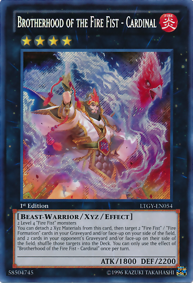 Brotherhood of the Fire Fist - Cardinal [LTGY-EN054] Secret Rare | Jomio and Rueliete's Cards and Comics