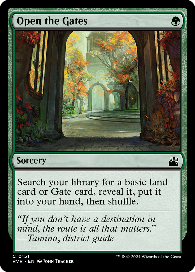Open the Gates [Ravnica Remastered] | Jomio and Rueliete's Cards and Comics