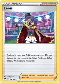 Leon (154/185) (Theme Deck Exclusive) [Sword & Shield: Vivid Voltage] | Jomio and Rueliete's Cards and Comics