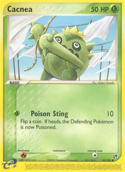 Cacnea (58/100) [EX: Sandstorm] | Jomio and Rueliete's Cards and Comics