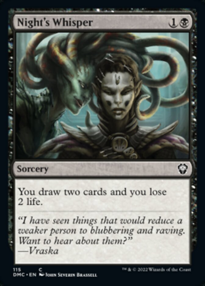 Night's Whisper [Dominaria United Commander] | Jomio and Rueliete's Cards and Comics