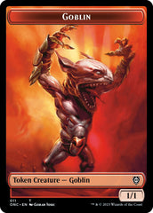 Rebel // Goblin Double-Sided Token [Phyrexia: All Will Be One Commander Tokens] | Jomio and Rueliete's Cards and Comics