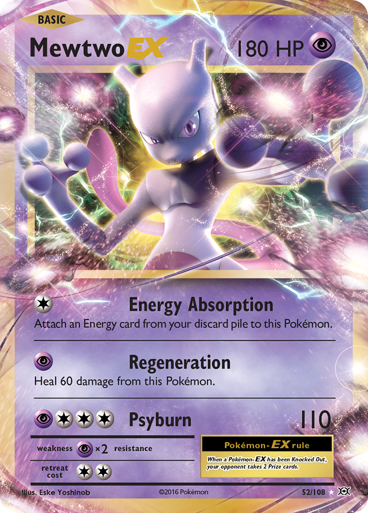 Mewtwo EX (52/108) [XY: Evolutions] | Jomio and Rueliete's Cards and Comics