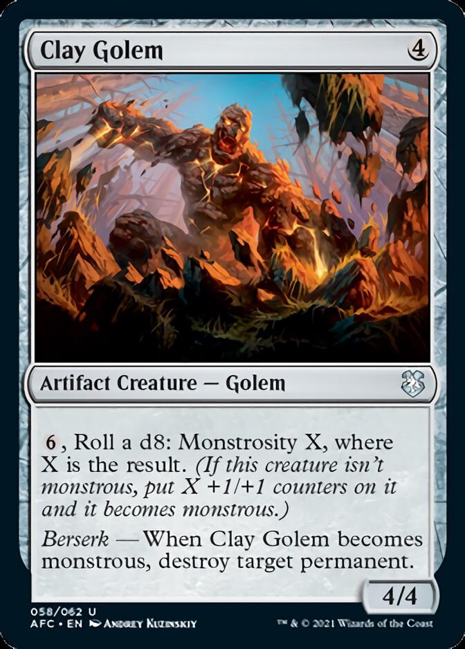 Clay Golem [Dungeons & Dragons: Adventures in the Forgotten Realms Commander] | Jomio and Rueliete's Cards and Comics