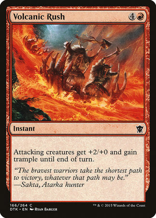 Volcanic Rush [Dragons of Tarkir] | Jomio and Rueliete's Cards and Comics