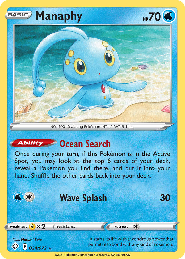 Manaphy (024/072) [Sword & Shield: Shining Fates] | Jomio and Rueliete's Cards and Comics