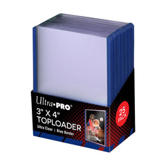 Ultra PRO: Toploader - 3" x 4" (25ct - Blue Border) (4-Pack) | Jomio and Rueliete's Cards and Comics