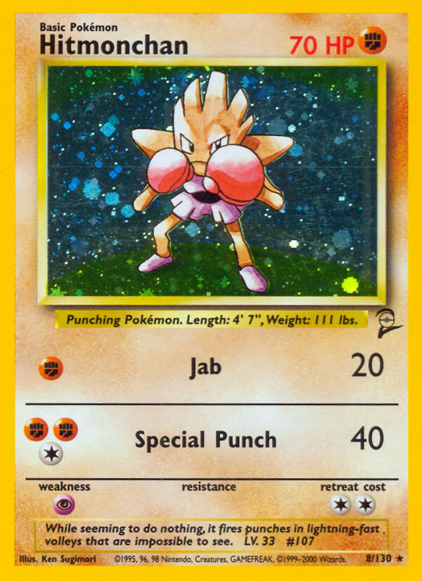 Hitmonchan (8/130) [Base Set 2] | Jomio and Rueliete's Cards and Comics