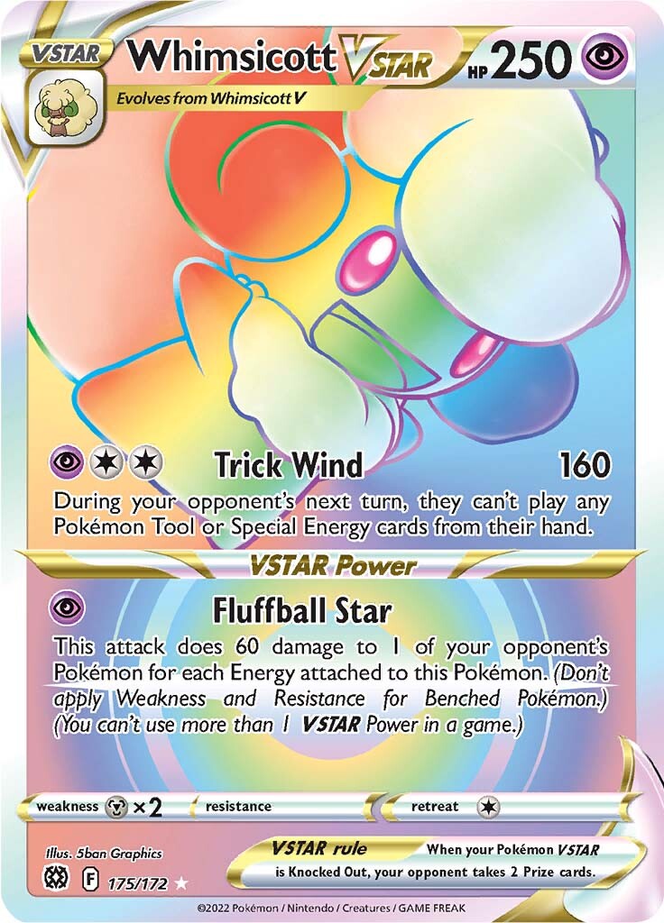 Whimsicott VSTAR (175/172) [Sword & Shield: Brilliant Stars] | Jomio and Rueliete's Cards and Comics