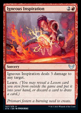 Igneous Inspiration [Strixhaven: School of Mages] | Jomio and Rueliete's Cards and Comics