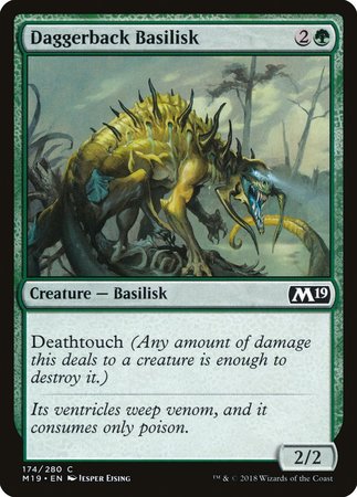 Daggerback Basilisk [Core Set 2019] | Jomio and Rueliete's Cards and Comics