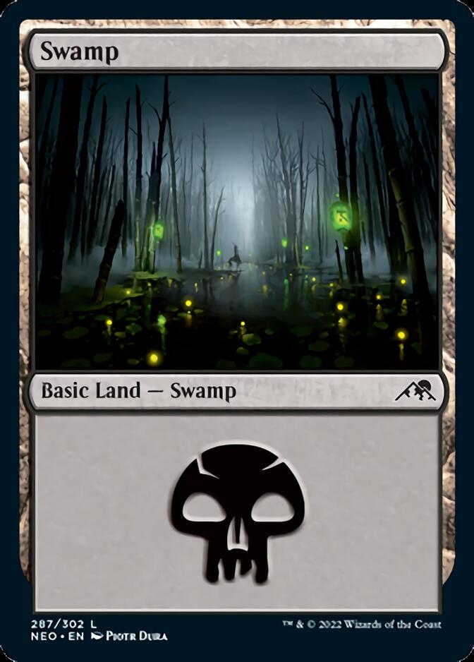 Swamp (287) [Kamigawa: Neon Dynasty] | Jomio and Rueliete's Cards and Comics