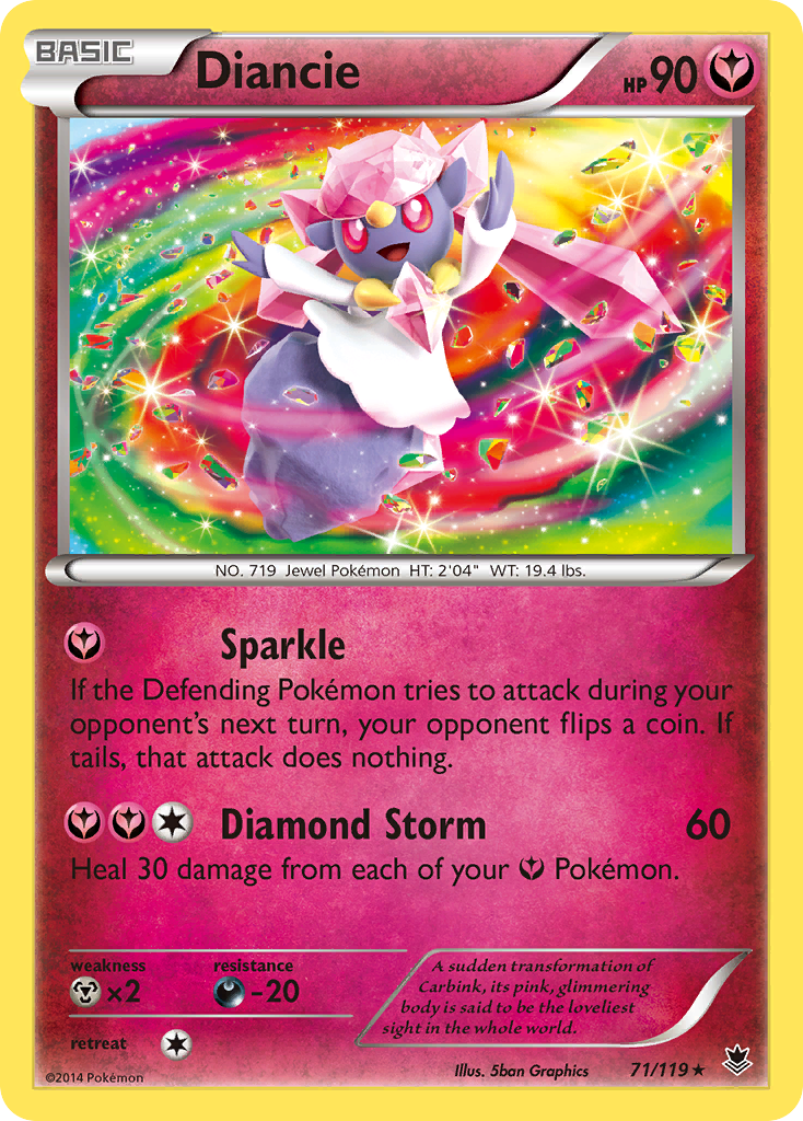 Diancie (71/119) [XY: Phantom Forces] | Jomio and Rueliete's Cards and Comics
