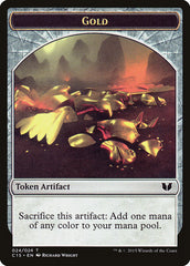 Gold // Knight (005) Double-Sided Token [Commander 2015 Tokens] | Jomio and Rueliete's Cards and Comics
