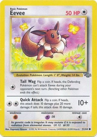 Eevee (51/64) [Jungle Unlimited] | Jomio and Rueliete's Cards and Comics