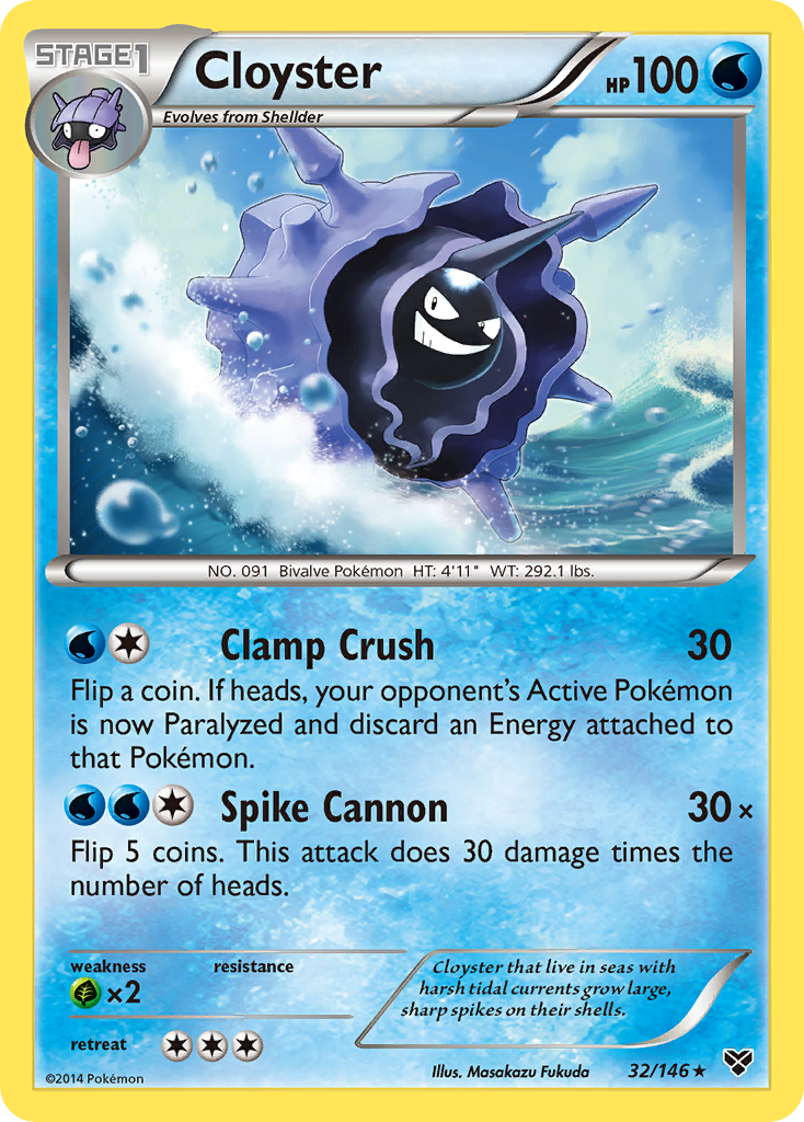 Cloyster (32/146) [XY: Base Set] | Jomio and Rueliete's Cards and Comics