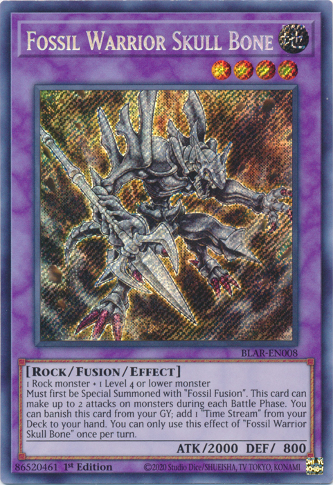 Fossil Warrior Skull Bone [BLAR-EN008] Secret Rare | Jomio and Rueliete's Cards and Comics