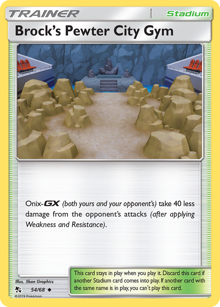 Brock's Pewter City Gym (54/68) [Sun & Moon: Hidden Fates] | Jomio and Rueliete's Cards and Comics