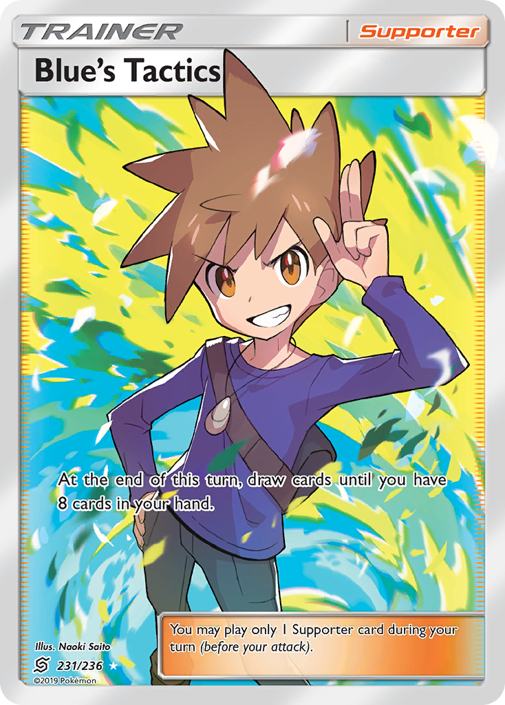 Blue's Tactics (231/236) [Sun & Moon: Unified Minds] | Jomio and Rueliete's Cards and Comics