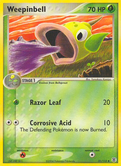 Weepinbell (51/112) [EX: FireRed & LeafGreen] | Jomio and Rueliete's Cards and Comics