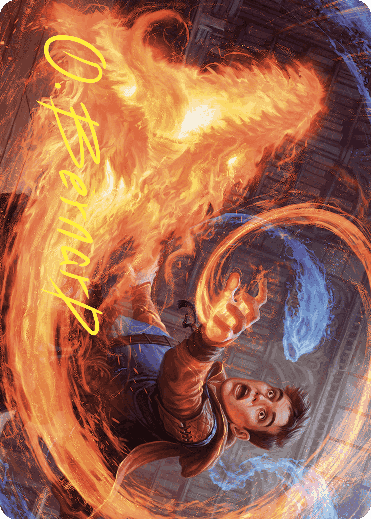 Frantic Firebolt Art Card (Gold-Stamped Signature) [Wilds of Eldraine Art Series] | Jomio and Rueliete's Cards and Comics