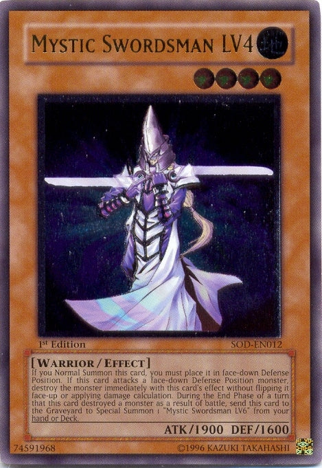 Mystic Swordsman LV4 (UTR) [SOD-EN012] Ultimate Rare | Jomio and Rueliete's Cards and Comics