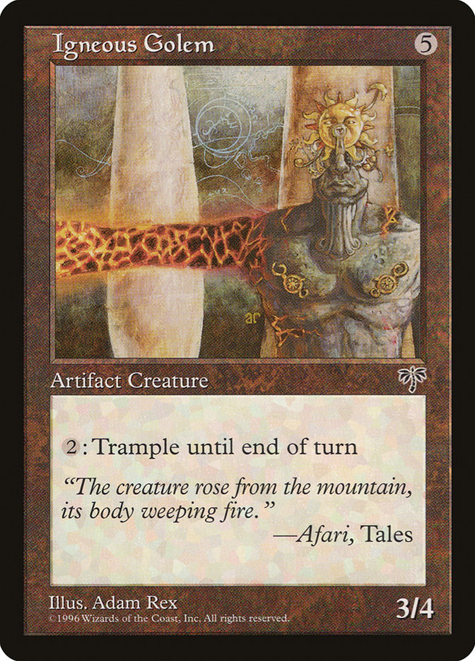 Igneous Golem [Mirage] | Jomio and Rueliete's Cards and Comics