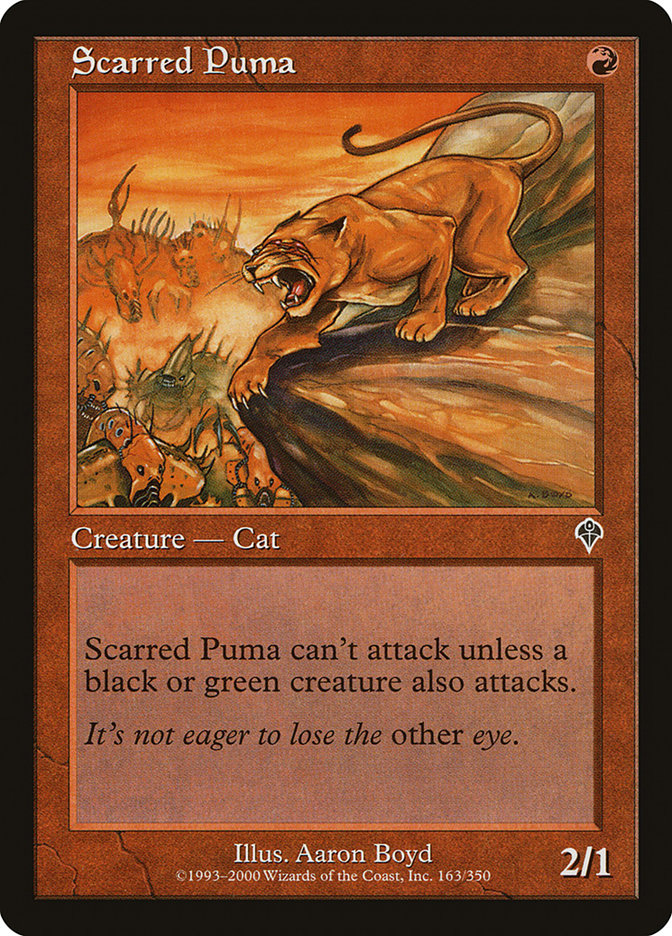 Scarred Puma [Invasion] | Jomio and Rueliete's Cards and Comics