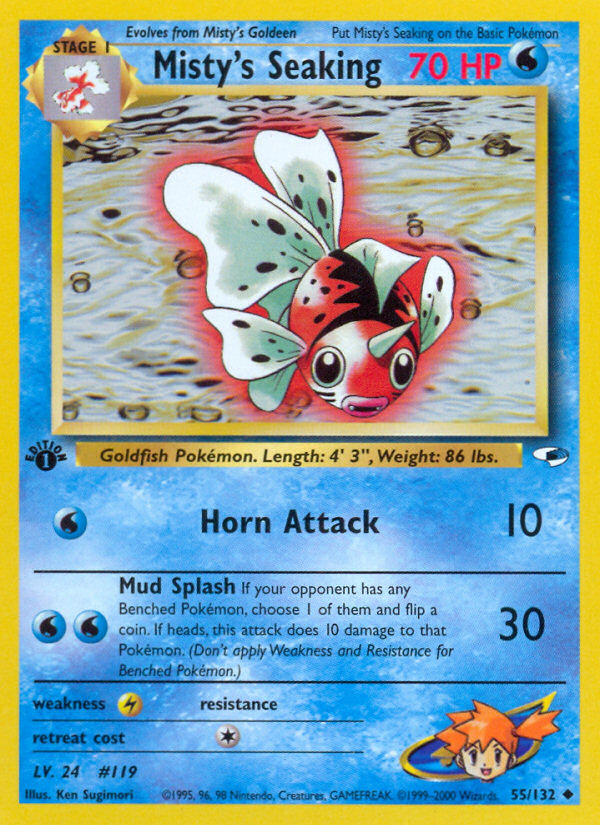 Misty's Seaking (55/132) [Gym Heroes 1st Edition] | Jomio and Rueliete's Cards and Comics