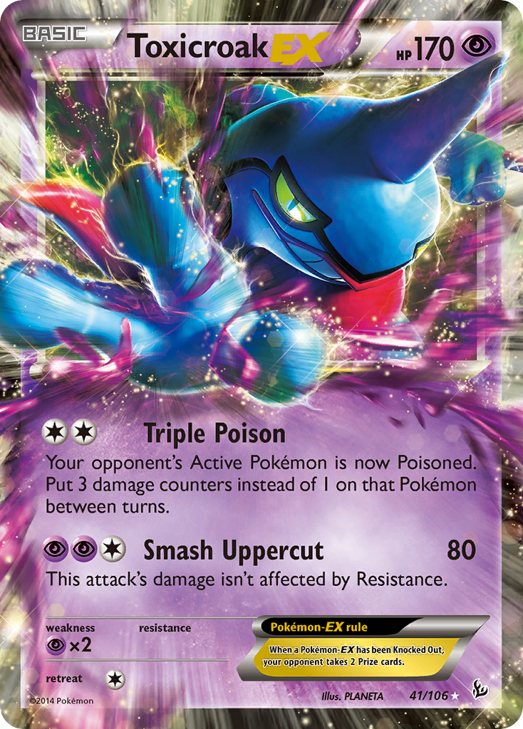 Toxicroak EX (41/106) [XY: Flashfire] | Jomio and Rueliete's Cards and Comics
