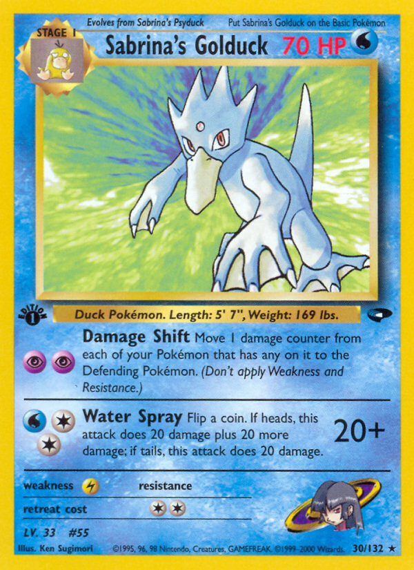 Sabrina's Golduck (30/132) [Gym Challenge 1st Edition] | Jomio and Rueliete's Cards and Comics