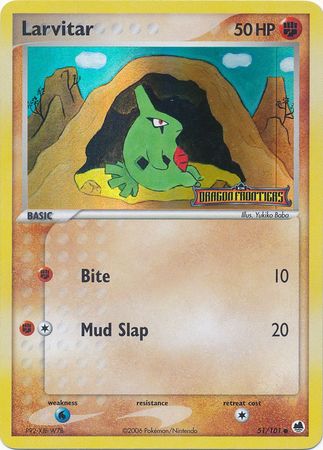 Larvitar (51/101) (Stamped) [EX: Dragon Frontiers] | Jomio and Rueliete's Cards and Comics