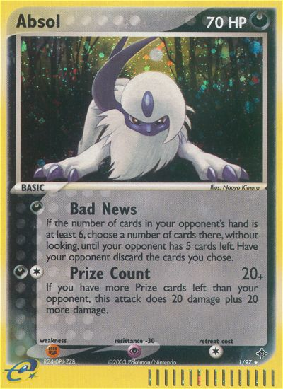 Absol (1/97) [EX: Dragon] | Jomio and Rueliete's Cards and Comics