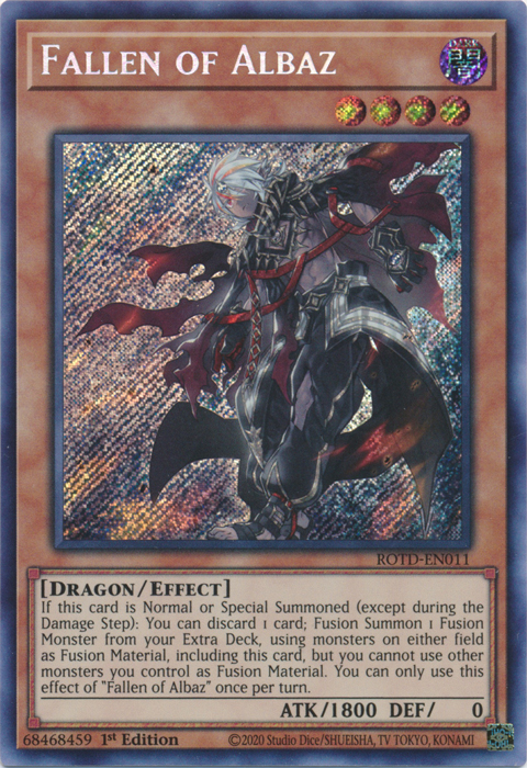 Fallen of Albaz [ROTD-EN011] Secret Rare | Jomio and Rueliete's Cards and Comics