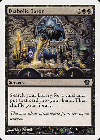 Diabolic Tutor [Eighth Edition] | Jomio and Rueliete's Cards and Comics