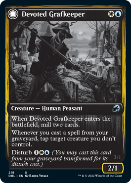 Devoted Grafkeeper // Departed Soulkeeper [Innistrad: Double Feature] | Jomio and Rueliete's Cards and Comics