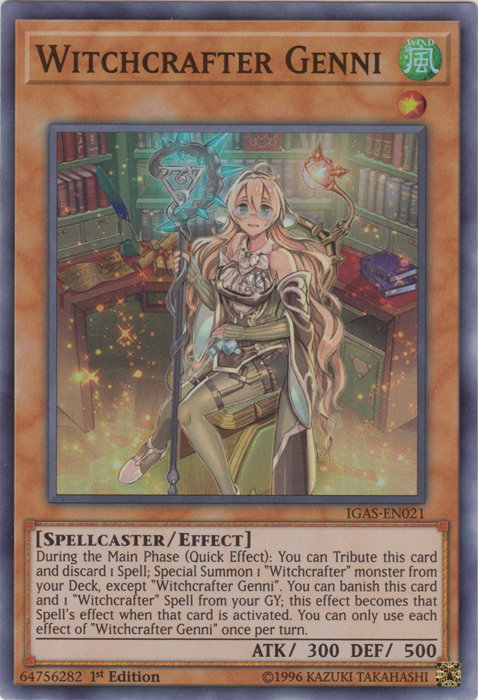 Witchcrafter Genni [IGAS-EN021] Super Rare | Jomio and Rueliete's Cards and Comics